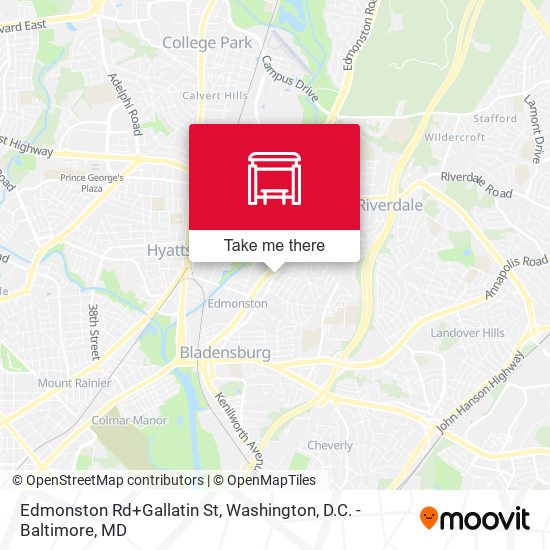 Edmonston Rd+Gallatin St map