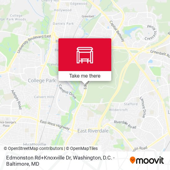 Edmonston Rd+Knoxville Dr map