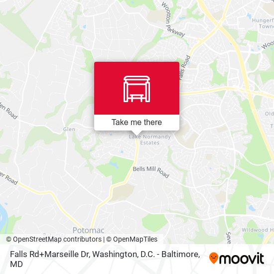 Falls Rd+Marseille Dr map
