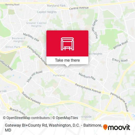 Gateway Bl+County Rd map