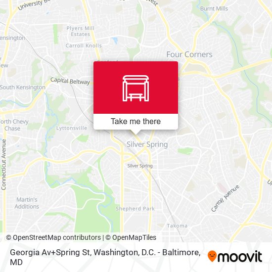Georgia Av+Spring St map