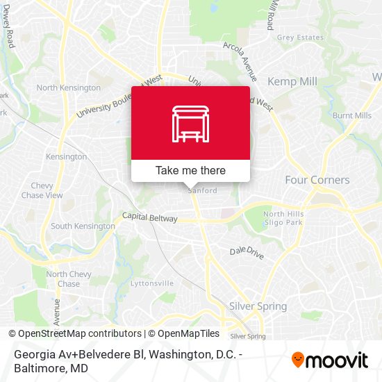 Georgia Av+Belvedere Bl map