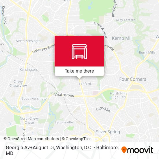 Mapa de Georgia Av+August Dr