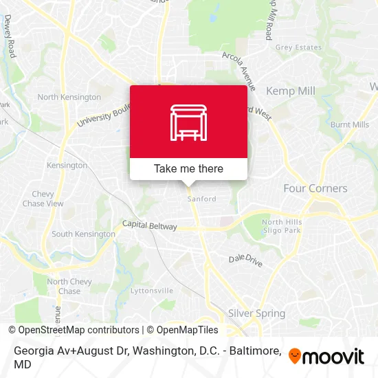 Georgia Av+August Dr map