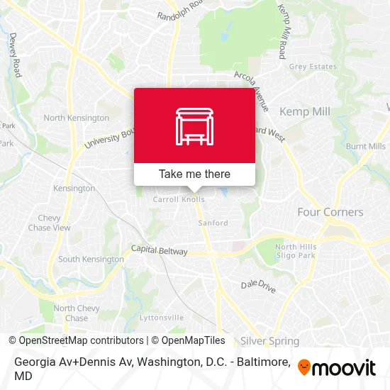 Georgia Av+Dennis Av map