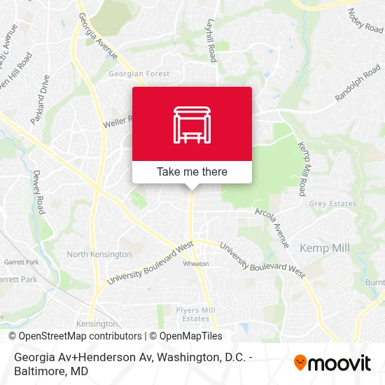 Georgia Av+Henderson Av map