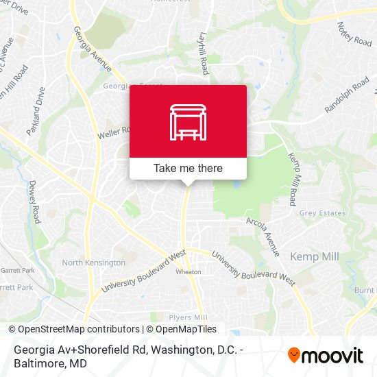 Georgia Av+Shorefield Rd map