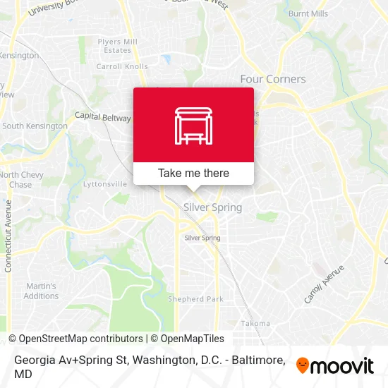Mapa de Georgia Av+Spring St