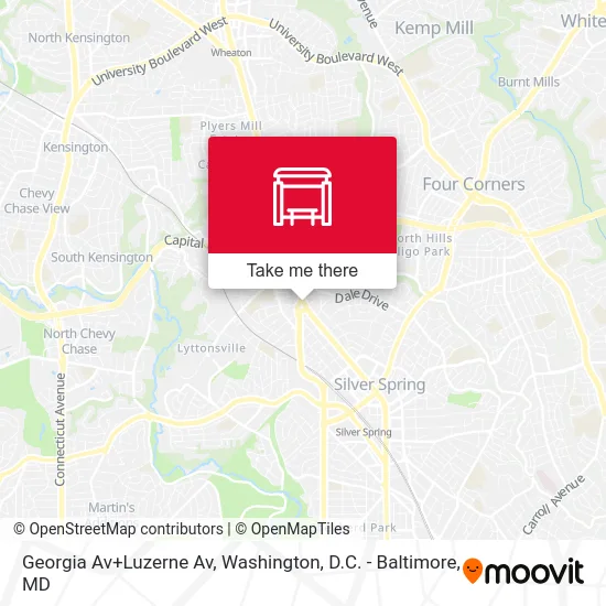 Georgia Av+Luzerne Av map