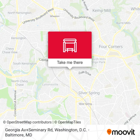 Mapa de Georgia Av+Seminary Rd