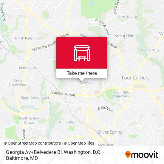 Georgia Av+Belvedere Bl map