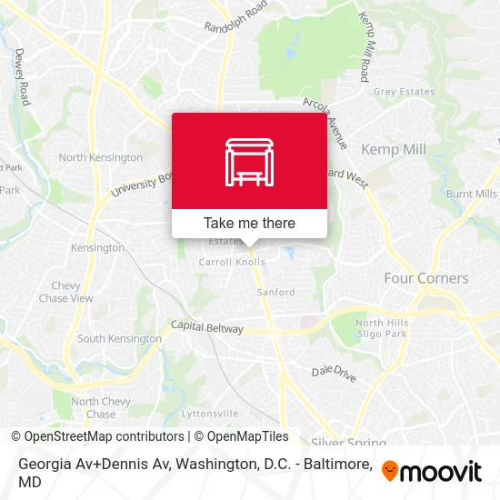 Georgia Av+Dennis Av map