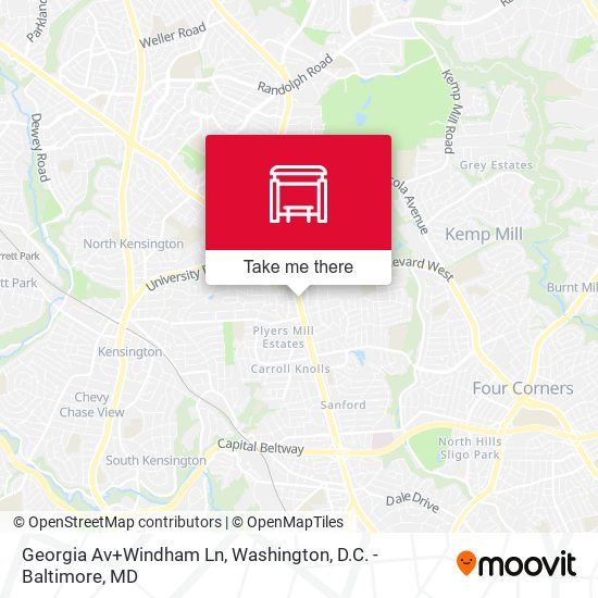 Mapa de Georgia Av+Windham Ln