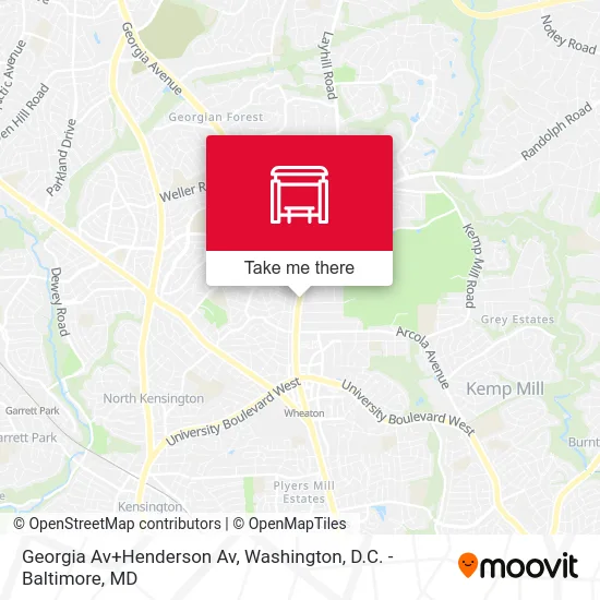 Georgia Av+Henderson Av map