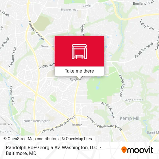 Randolph Rd+Georgia Av map