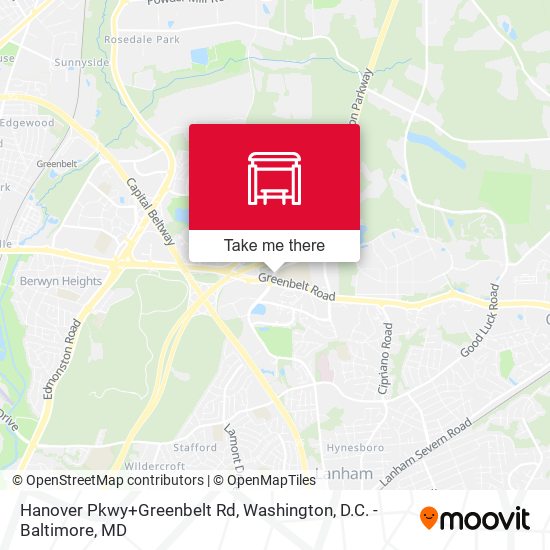 Hanover Pkwy+Greenbelt Rd map