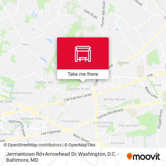 Jermantown Rd+Arrowhead Dr map