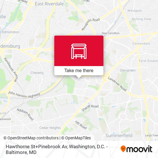 Mapa de Hawthorne St+Pinebrook Av