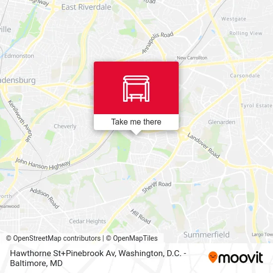 Hawthorne St+Pinebrook Av map