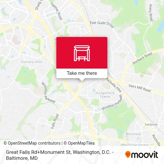 Great Falls Rd+Monument St map