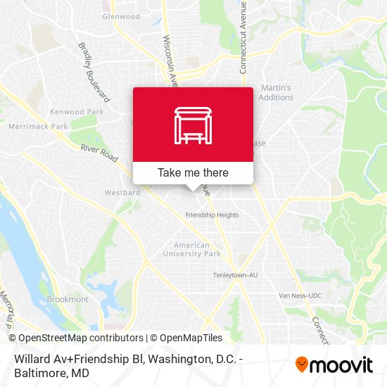 Mapa de Willard Av+Friendship Bl