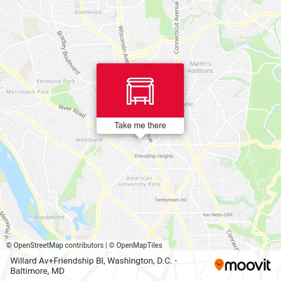 Willard Av+Friendship Bl map