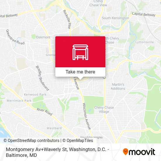 Montgomery Av+Waverly St map