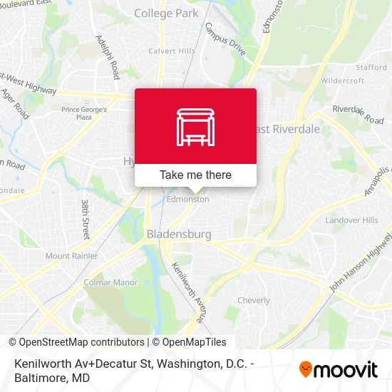 Kenilworth Av+Decatur St map