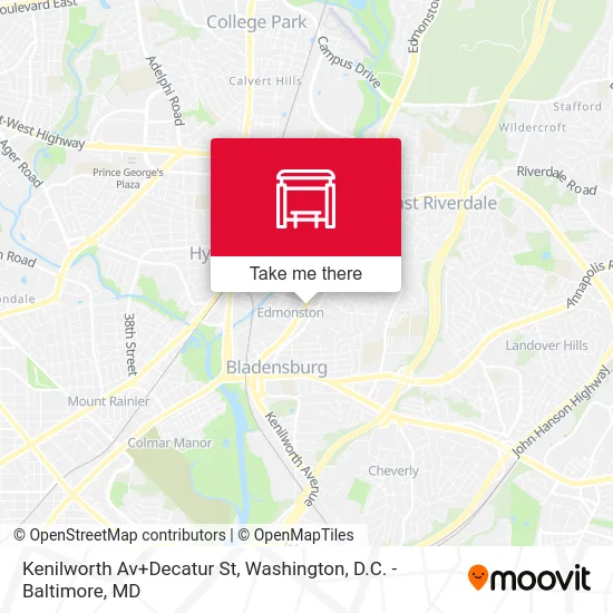 Kenilworth Av+Decatur St map
