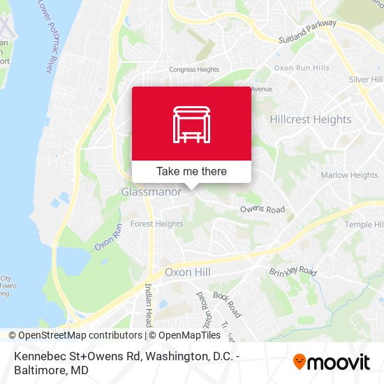 Kennebec St+Owens Rd map