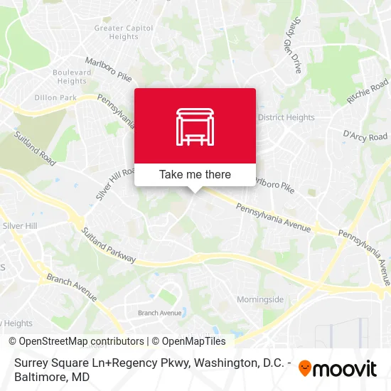 Surrey Square Ln+Regency Pkwy map