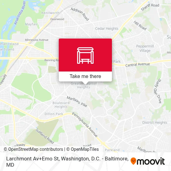 Larchmont Av+Emo St map