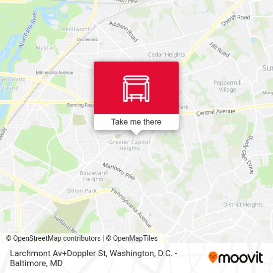 Larchmont Av+Doppler St map