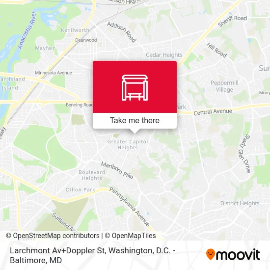 Larchmont Av+Doppler St map