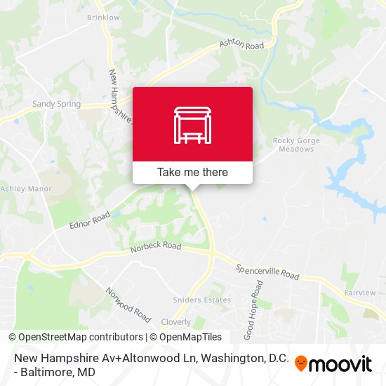 Mapa de New Hampshire Av+Altonwood Ln