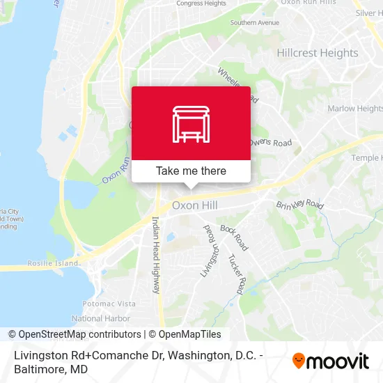 Livingston Rd+Comanche Dr map