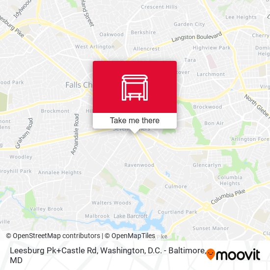 Mapa de Leesburg Pk+Castle Rd