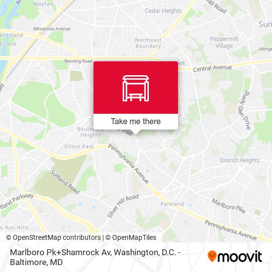Marlboro Pk+Shamrock Av map