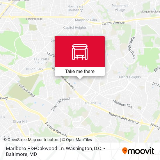 Mapa de Marlboro Pk+Oakwood Ln