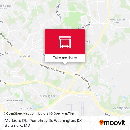Marlboro Pk+Pumphrey Dr map