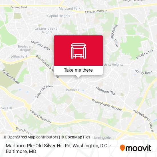 Mapa de Marlboro Pk+Old Silver Hill Rd