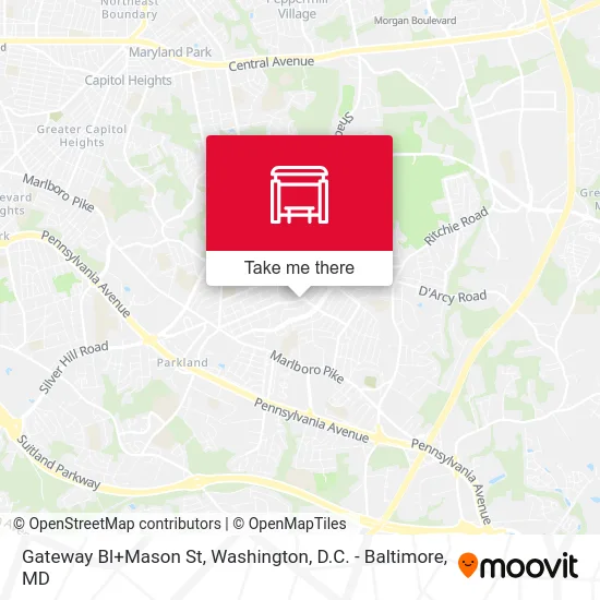 Gateway Bl+Mason St map