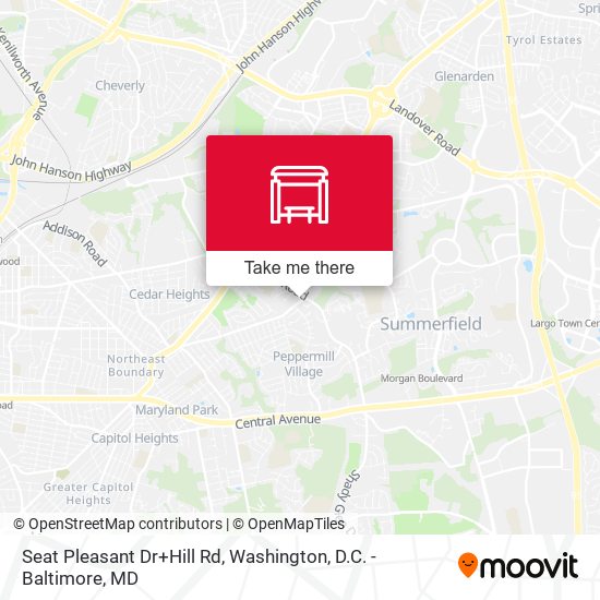 Seat Pleasant Dr+Hill Rd map