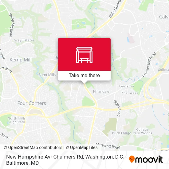 New Hampshire Av+Chalmers Rd map