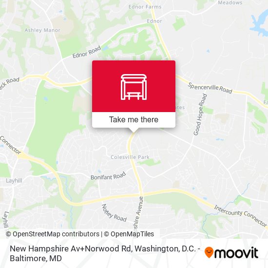 Mapa de New Hampshire Av+Norwood Rd