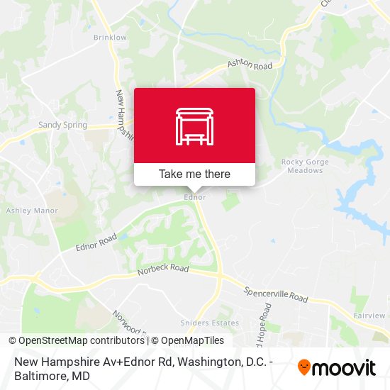New Hampshire Av+Ednor Rd map