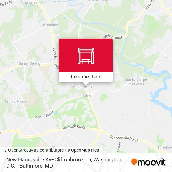 New Hampshire Av+Cliftonbrook Ln map