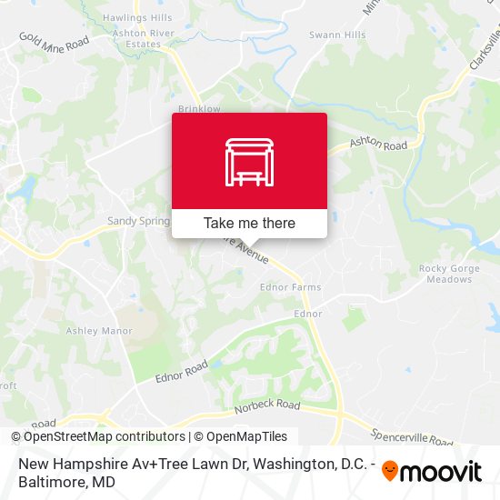 New Hampshire Av+Tree Lawn Dr map