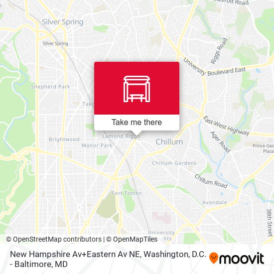 New Hampshire Av+Eastern Av NE map