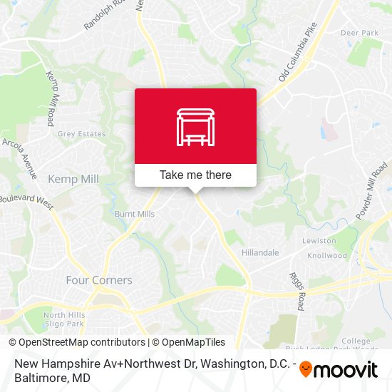 New Hampshire Av+Northwest Dr map